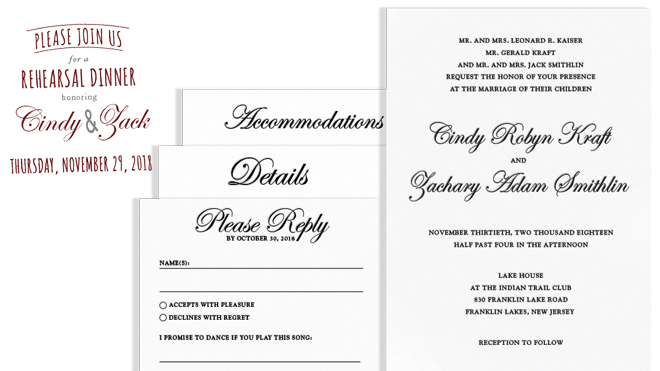 Cindy Wedding Invitation Suite